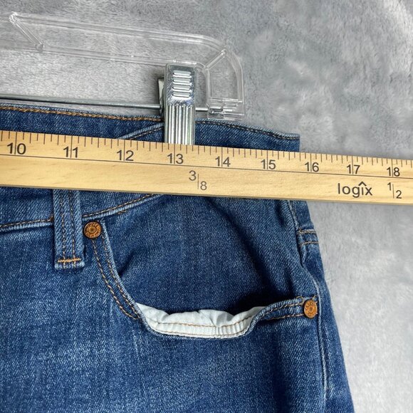 Talbots Straight Leg Curvy Jeans Womens 10 Blue Stretch Mid Rise Preppy - Picture 6 of 9